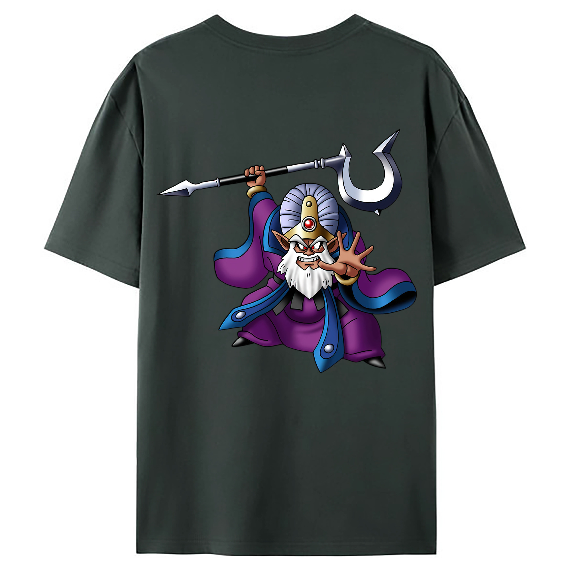 （画像用） ドラゴンクエスト Doragon Kuesuto Dragon Quest 綿100％ メンズ半袖Tシャツ（バックプリント） 通気性